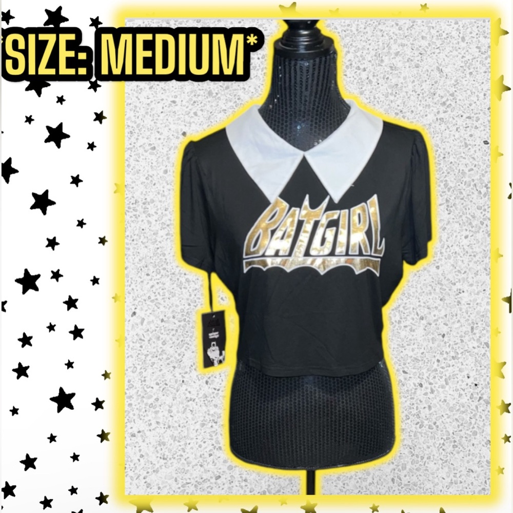 NWT: DC Comics X Unique Vintage - Batgirl Logo Crop Top (SIZE MEDIUM).